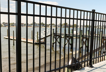 3-Rail Aluminum Fence on Bulkhead, View #2